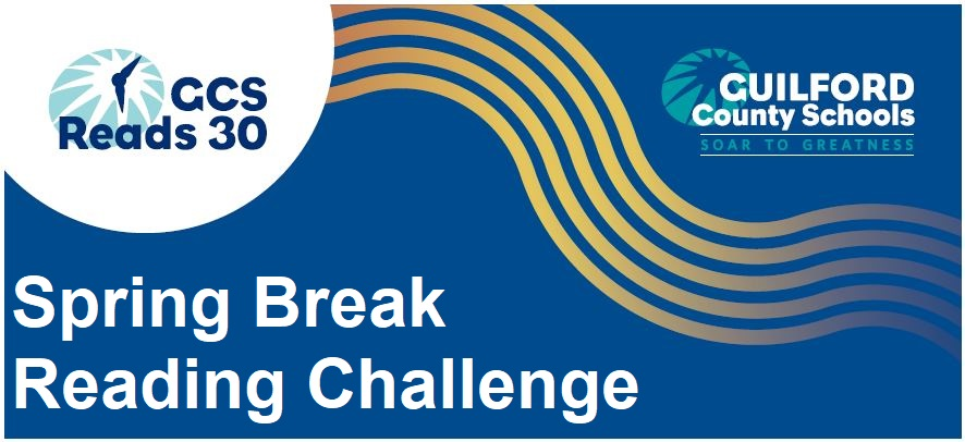 GCS spring break reading challenge and snowflakes 